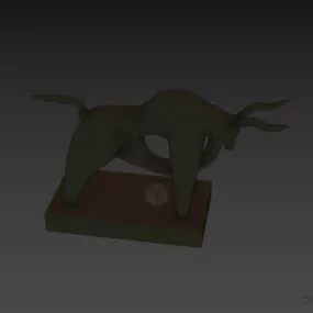 Tableware Figurine Bull Animal 3d model