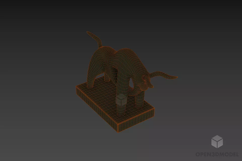 Tableware Figurine Bull Animal 3d model 3