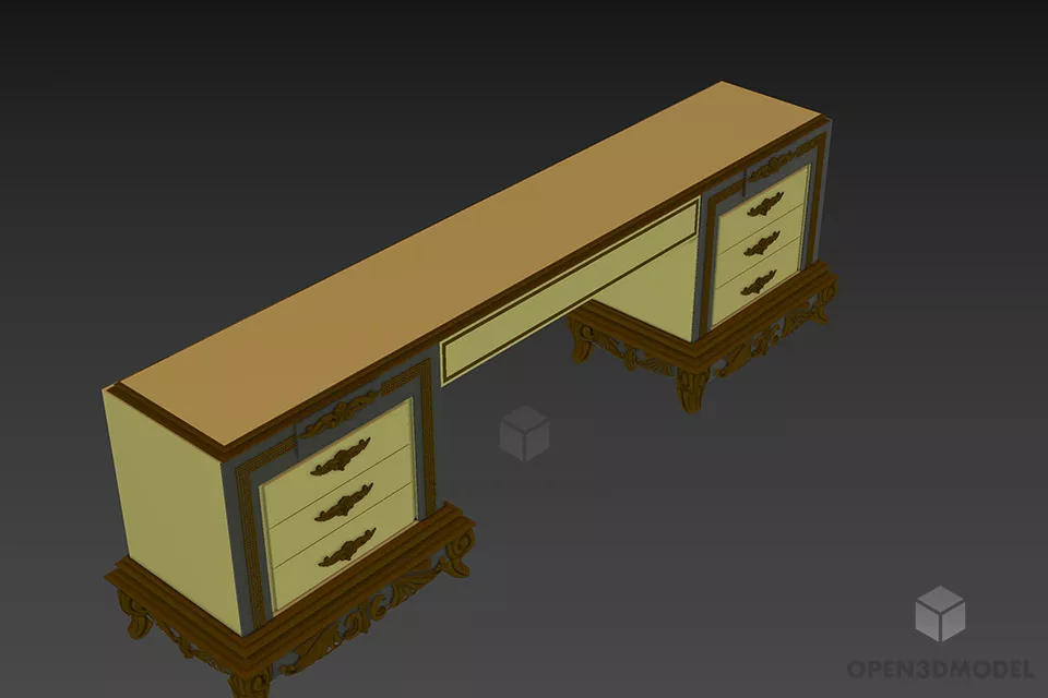Office Table Desk For Work 3d model