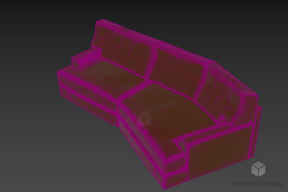 Soft Style Sofa Valentiny 3d model 2