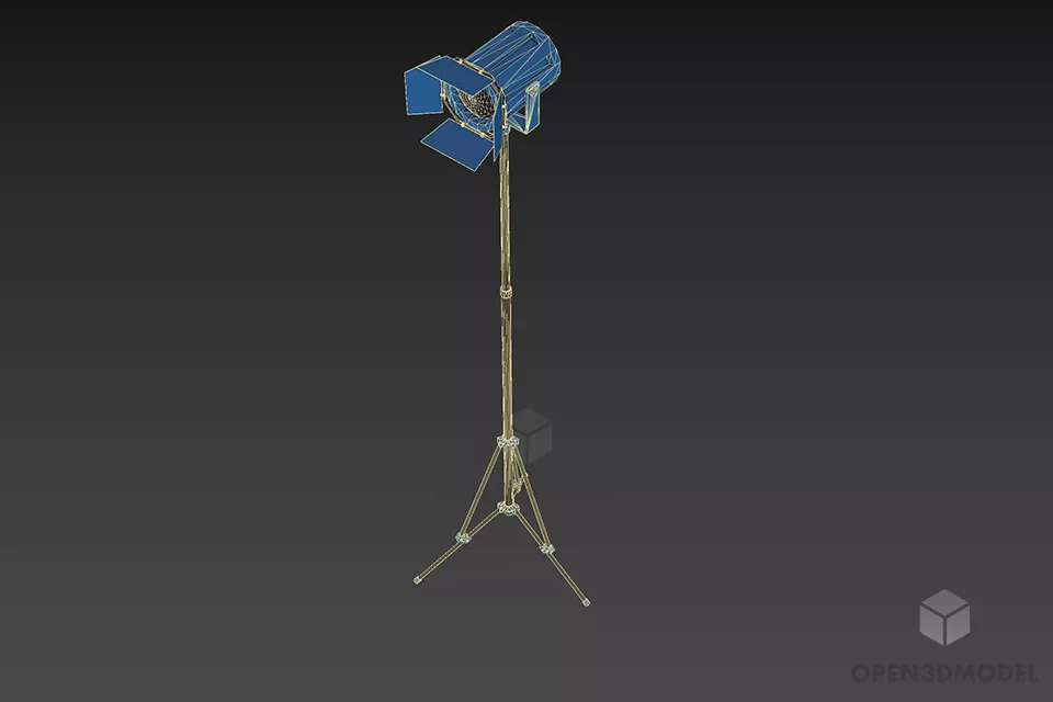 Floor Lamp Spotlight 3d model 2