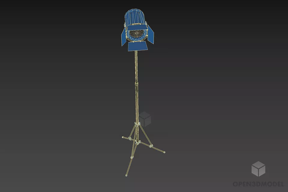 Floor Lamp Spotlight 3d model 3