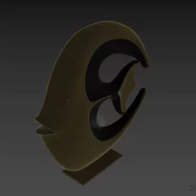 Sea Moon Fish Figurine 3d model