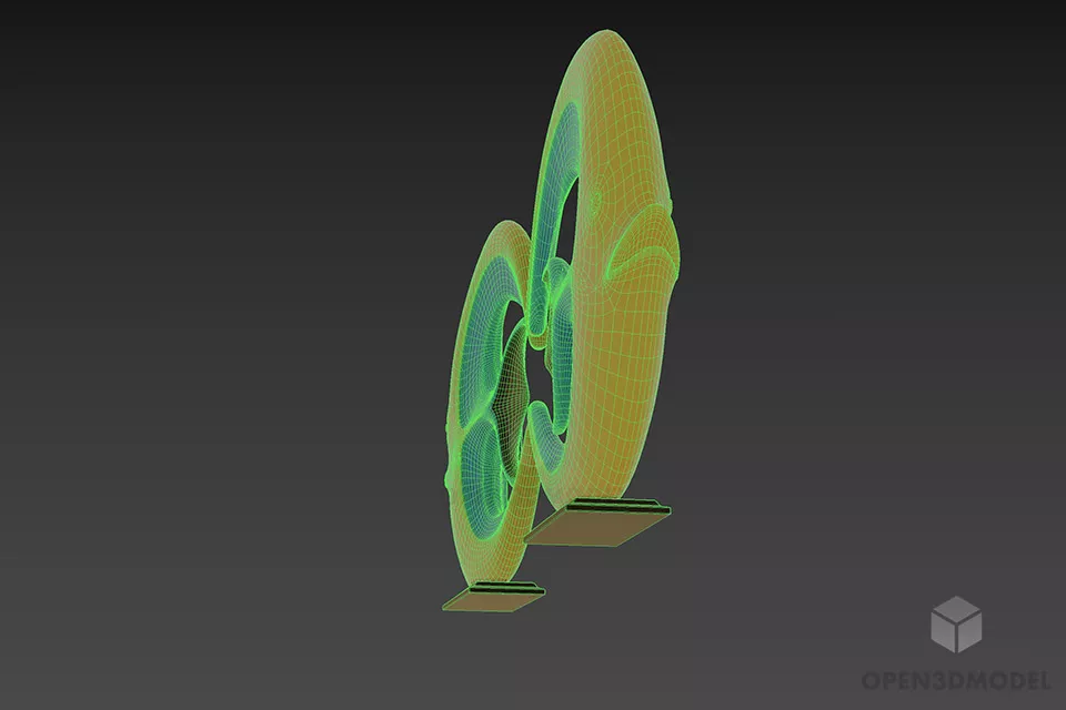 Figurine Fish On Table 3d model 2