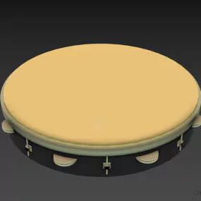 Tambourine Instrument 3d model