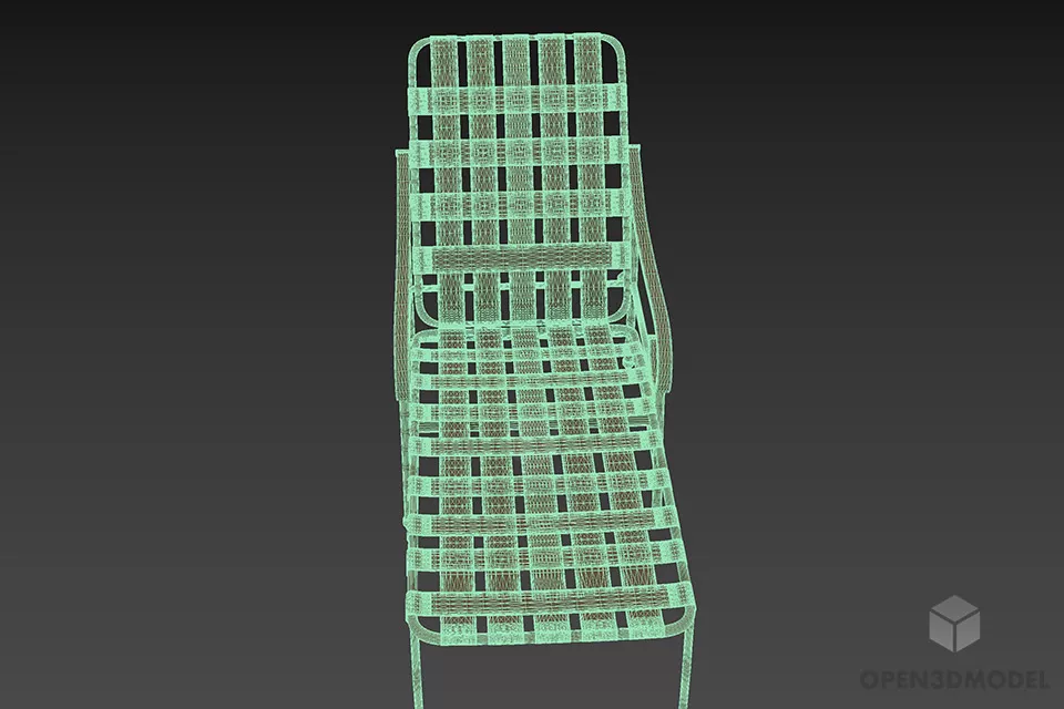 Lounge Chaise Chair 3d model 3