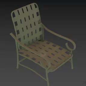 Outdoor Armchair, Mesh Chair 3d model