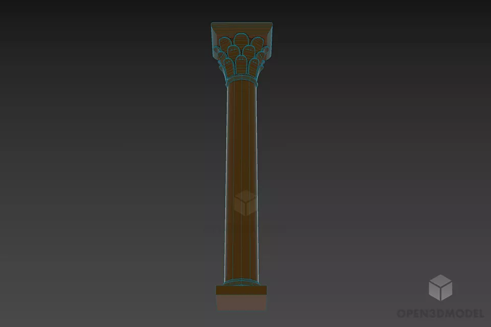 Greek Column, Ancient Acrhitecture 3d model 3