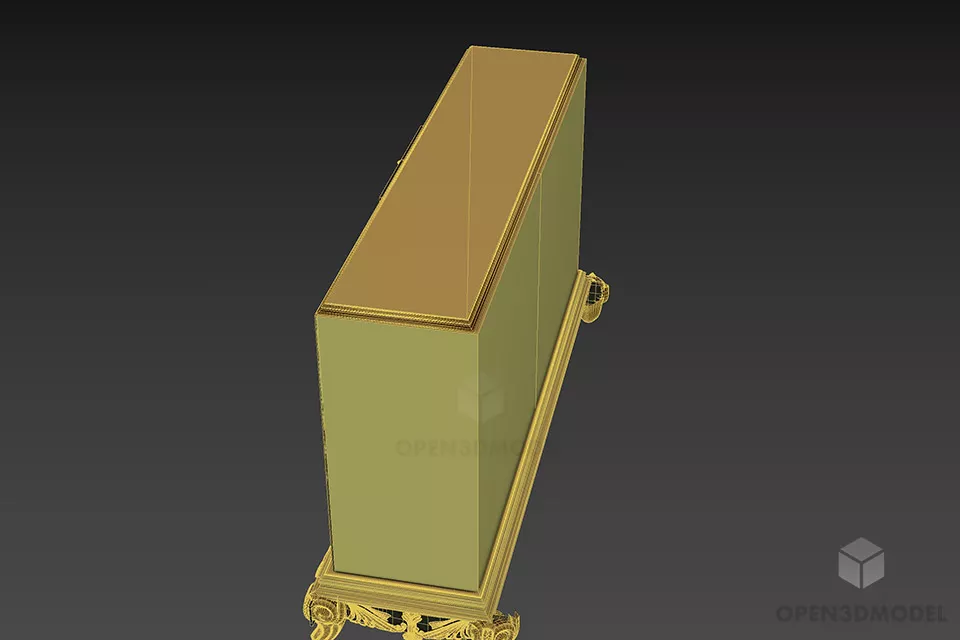 Carved Frame Locker 3d model 2