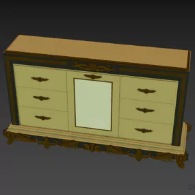 Carved Frame Locker 3d model