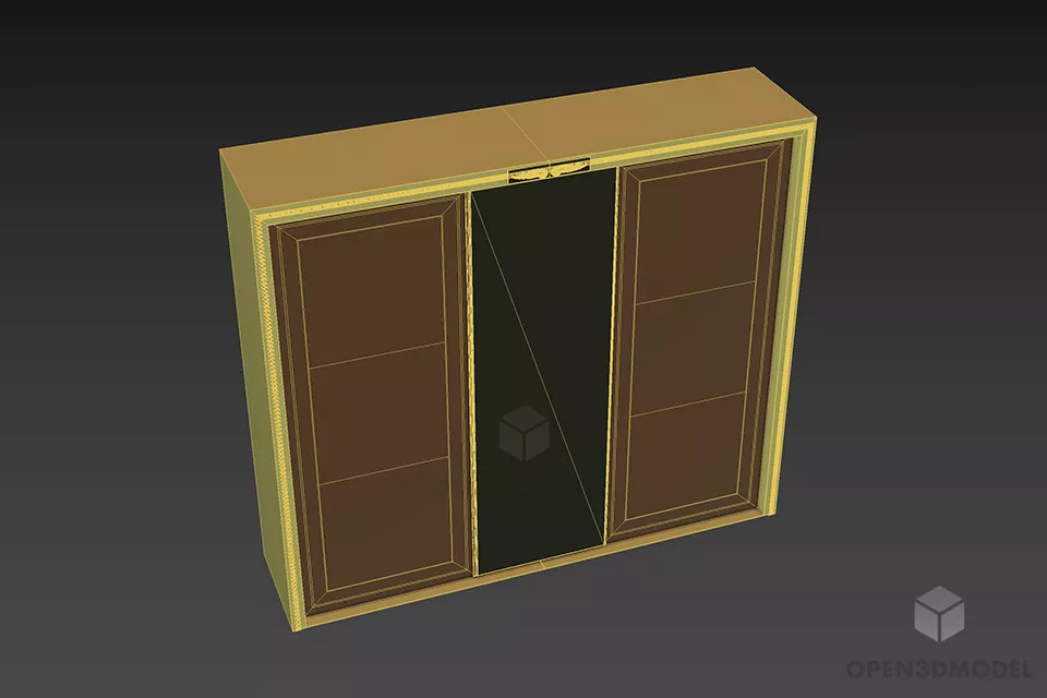 Slide Wardrobe 3d model 3