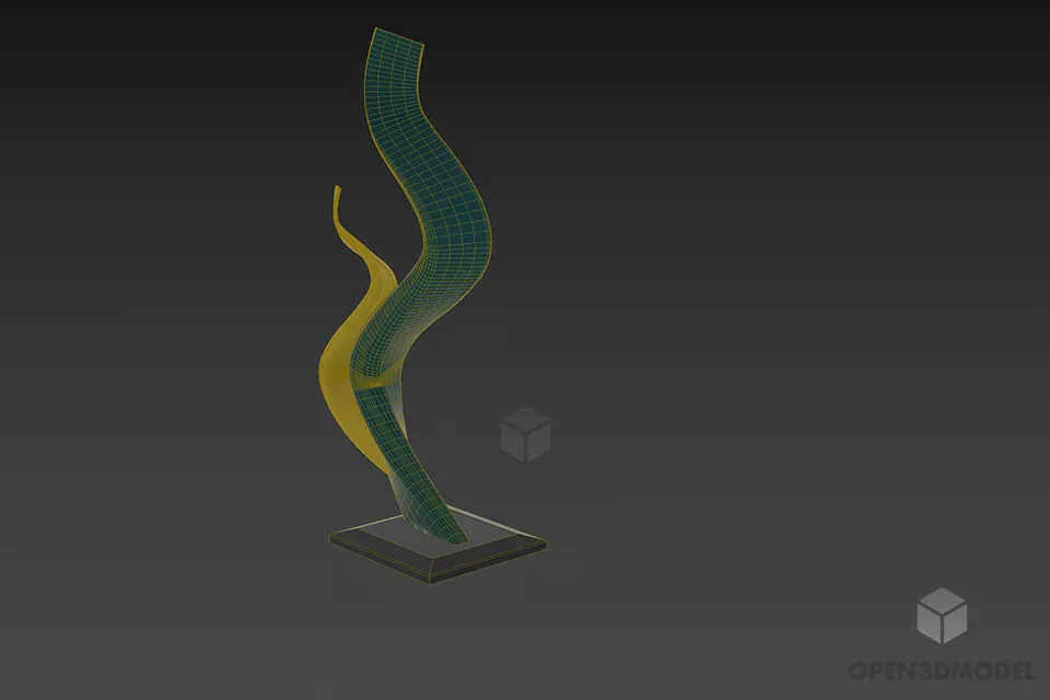 Figurine Glass Cup 3d model 2