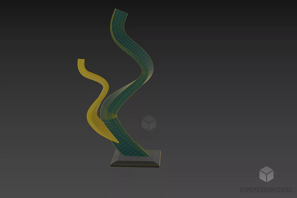 Figurine Glass Cup 3d model 3