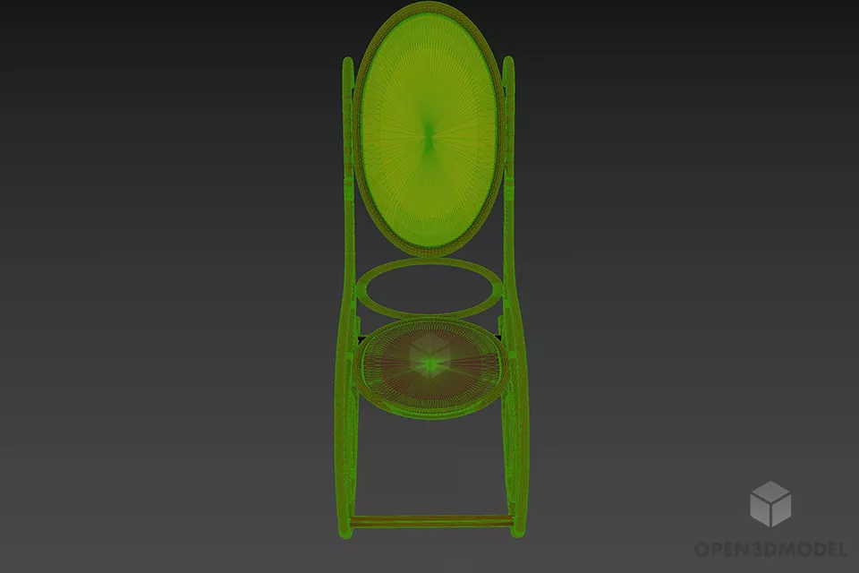 Rocking Armchair Bentwood 3d model 3