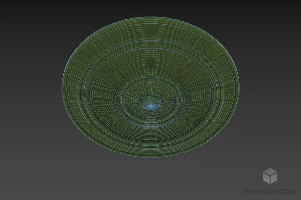 Round Rosette Spiral Lines 3d model 2