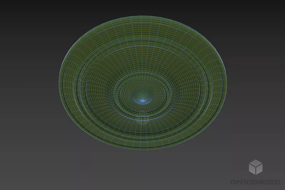 Round Rosette Spiral Lines 3d model 3