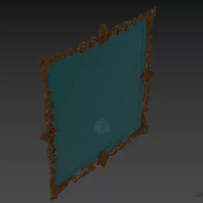 Carved Frame Mirror 3d model