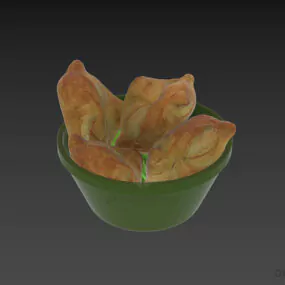 Bread In Bow 3d model