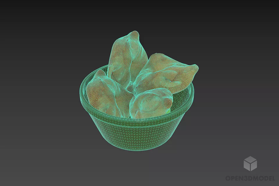 Bread In Bow 3d model 3