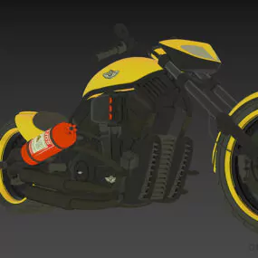 Sports Motorcycle Harley Davidson 3d model