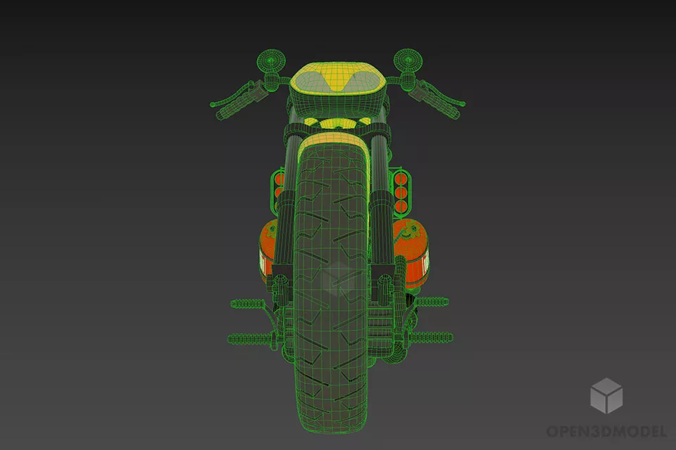 Sports Motorcycle Harley Davidson 3d model 3