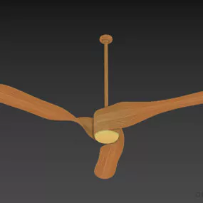 Ceiling Fan Wooden Blade, George Kovacs 3d model