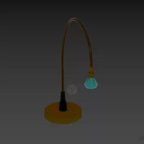Reading Lamp With Round Stand 3d model