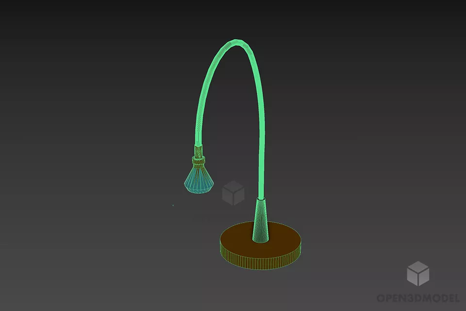 Reading Lamp With Round Stand 3d model 3