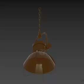 Industrial Pendant Lamp With Chain 3d model