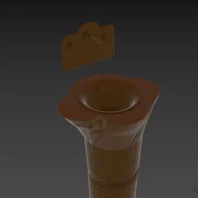 Bathroom Decoration Sink With Log Shape 3d model