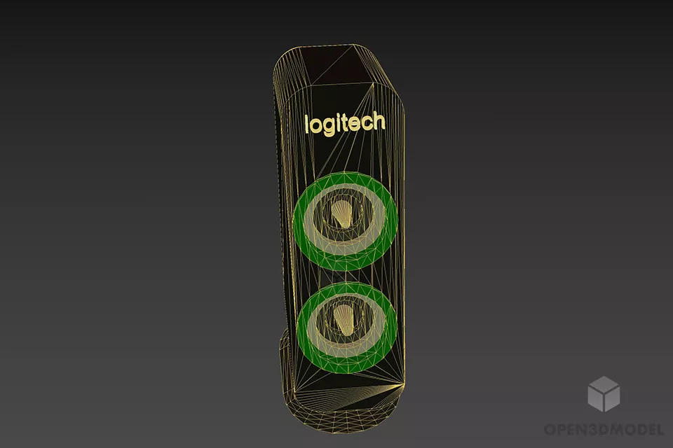 Bookshelf Speaker With Stand 3d model 3