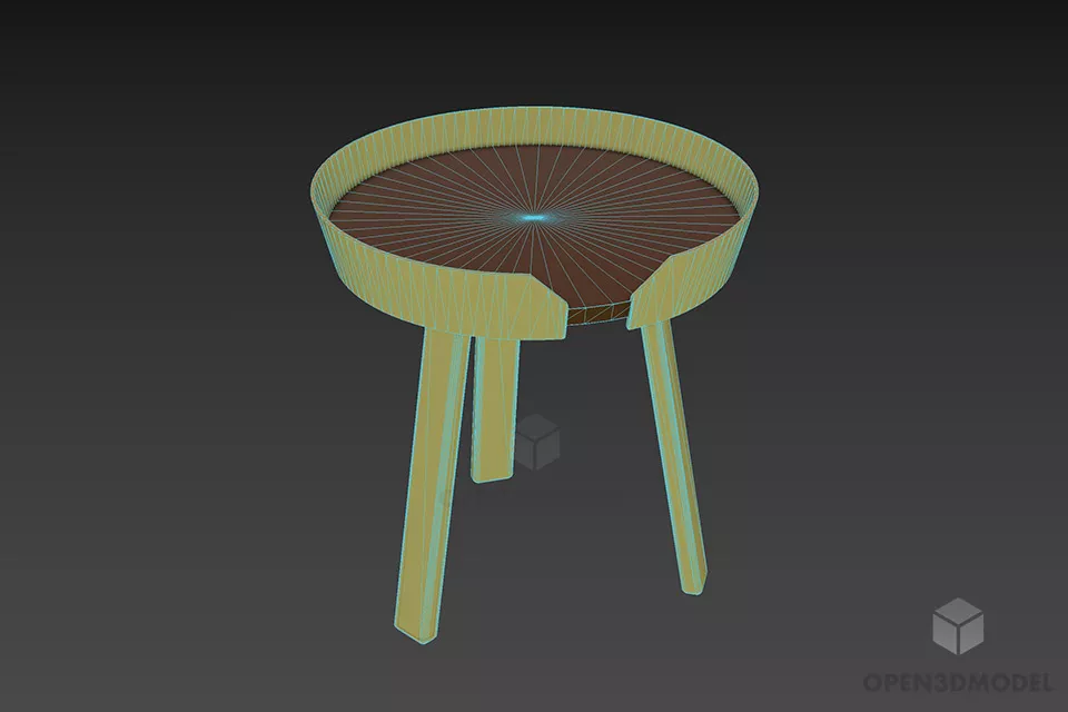 Nest Table Stool Modernism 3d model 3