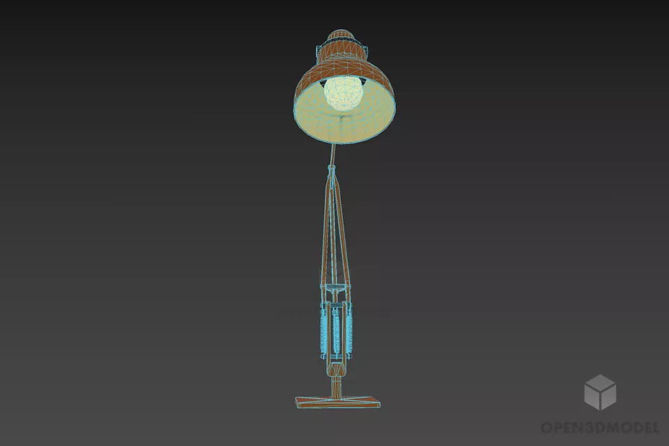 Reading Lamp With Foldable Arm 3d model 3