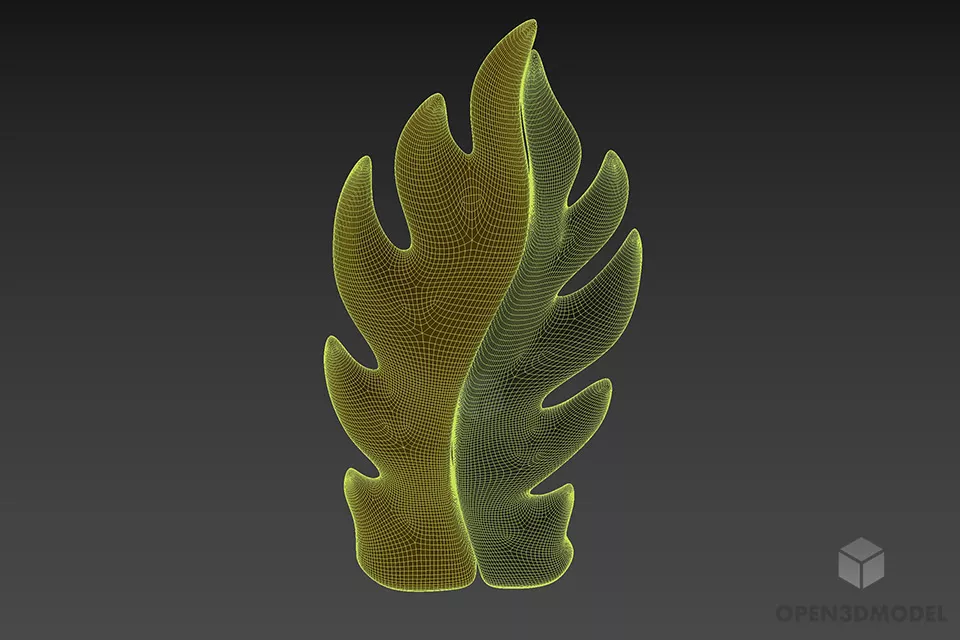 Figurine Decorative Leaf 3d model 3
