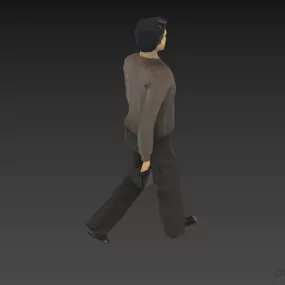 Man Walking In Business Fashion 3d model