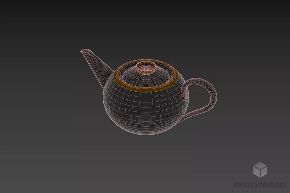 Glass Chinese Teapot 3d model 3