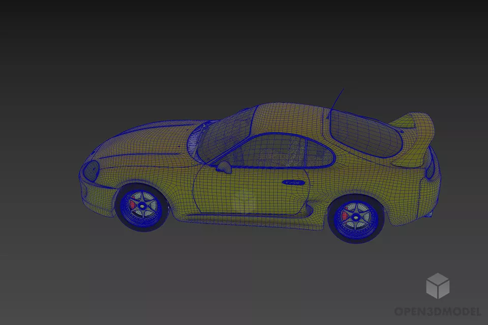 Realistic Toyota Gr Supra Car 3d model 3