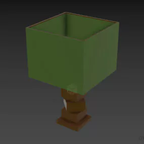 Table Lamp With Glass Stand 3d model