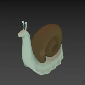 Figurine Snail Animal 3d model