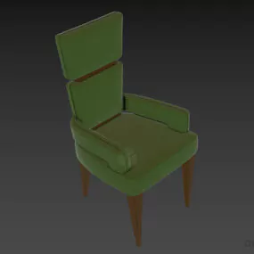 Armchair Upholstery With High Back 3d model