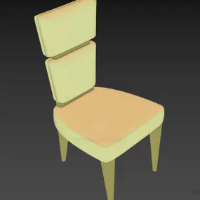 Chair Upholstery With High Back 3d model