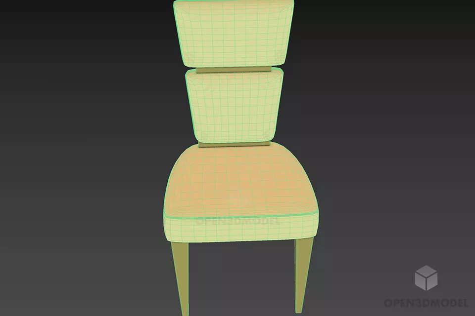 Chair Upholstery With High Back 3d model 3