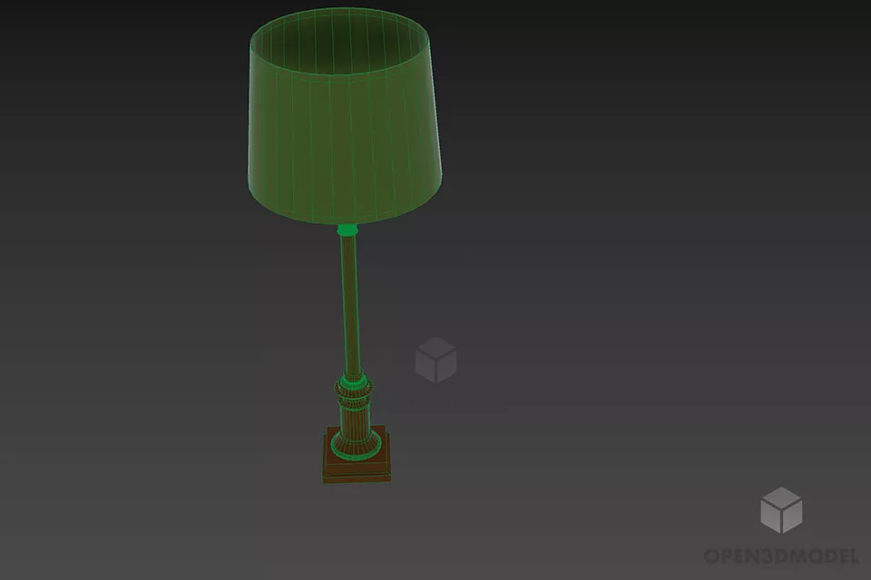 Table Lamp Silver Stand Eichholtz 3d model 3
