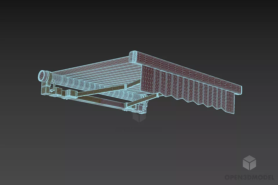 Patio Awning 3d model 2