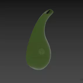 Curved Glass Vase 3d model