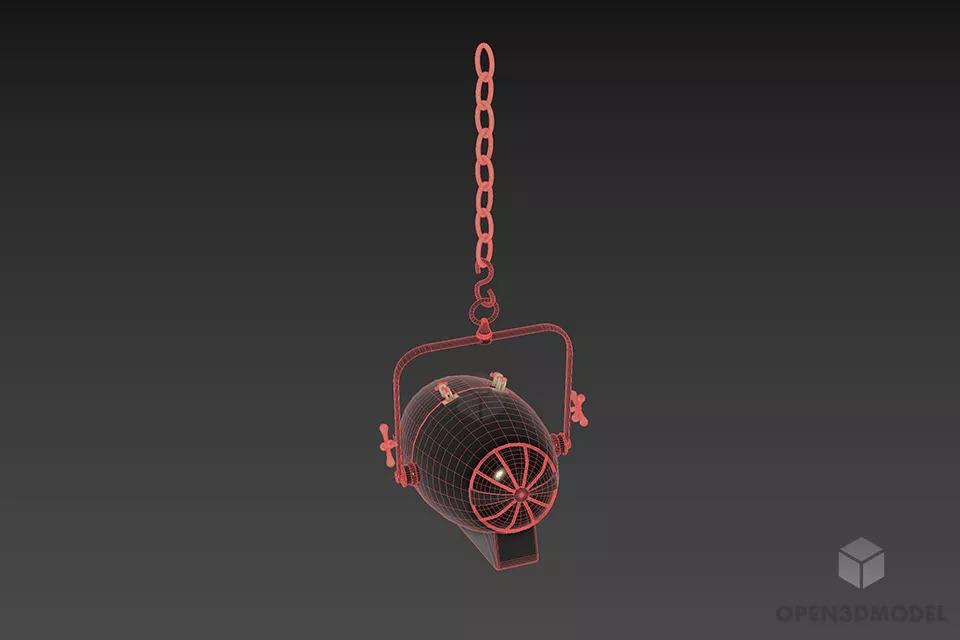 Studio Ceiling Lamp Spitfire 3d model 2
