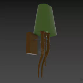 Sconce Lamp Boutique Style With Silver Holder 3d model
