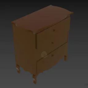 Curved Front Locker Furniture 3d model