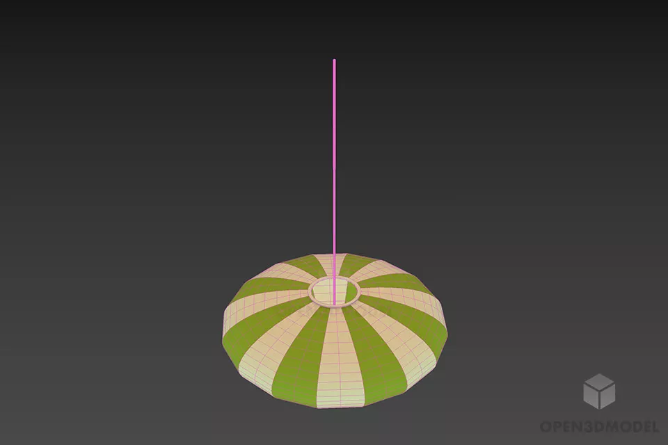 Pendant Lamp Lantern Shape 3d model 2