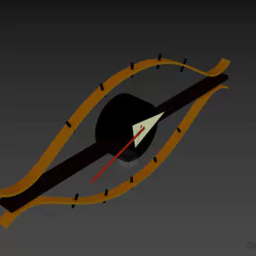 Art Clock Gadget Eye Shape 3d model